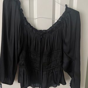 Do+Be black silk top